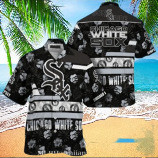 White Sox Pride Black Floral Tropical Hawaiian Shirt