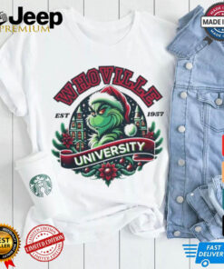 Whoville University Grinch Christmas 1957 Comfort Colors Tee shirt