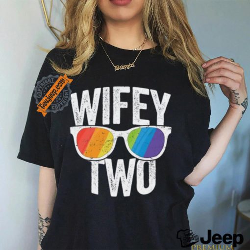 Wifey Two Lesbian Pride Lgbt Bride Couple Gift Tall T Shirt