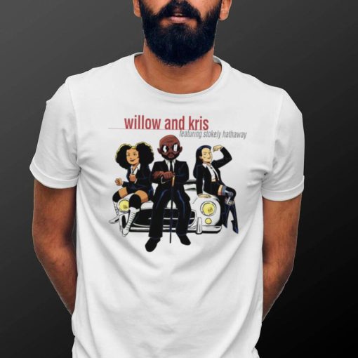 Willow and Kris featuring Stokely Hathaway caricature shirt
