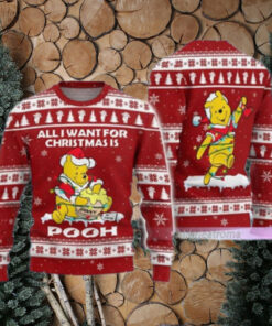 Winnie The Pooh All I Want For Christmas Ugly Christmas Sweater