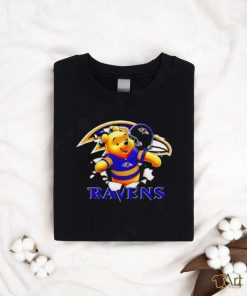 Winnie The Pooh FLN Football Baltimore Ravens T Shirt