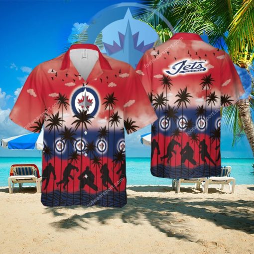 Winnipeg Jets 3D Hawaiian Shirt Pattern Coconut Tree For Men And Women