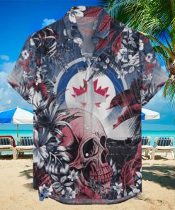 Winnipeg Jets NHL Hawaiian Shirt Tropical Skull Design For Men Women