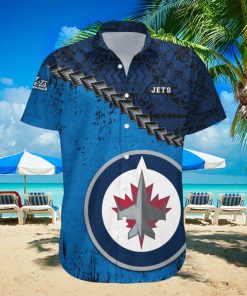 Winnipeg Jets Nhl Grunge Polynesian Tattoo Pattern Hawaiian Shirt For Fans