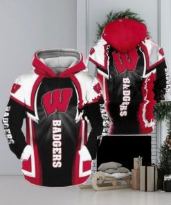 Wisconsin Badgers 3D All Over Print Zip Hoodie Gifts for NCAA Fans for Men And Women