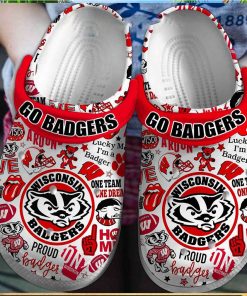 Wisconsin Badgers Ncaa Lucky Im A Badger Clogs Crocs