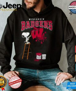 Wisconsin Badgers Snoopy Painting Shirt