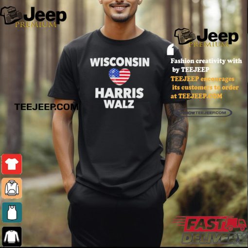 Wisconsin Loves Harris Walz America Shirt