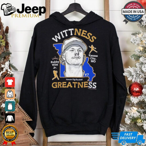 Wittness Greatness Bobby Witt Jr. Kansas City Royals baseball Map shirt