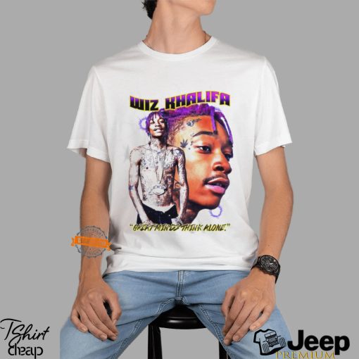 Wiz Khalifa Great Minds Think Alone Rapper Bootleg Vintage Shirt