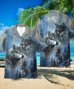 Wolf Couple Best Gift For Animal Lover Hawaii Shirt 3D Printed Gift For Summer