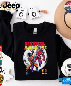 Wolverine vs. Deadpool comic graphic shirt