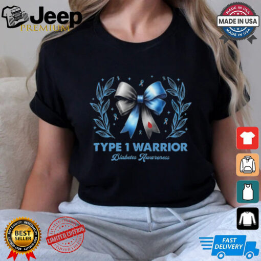 Women Diabetes Awareness Type 1 Warrior T1D shirt