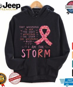 Women Ribbon I Am The Storm Survivor Breast Cancer Awareness Gift T Shirt