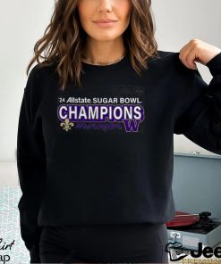 Women's Fanatics Branded Gray Washington Huskies College Football Playoff 2024 Sugar Bowl Champions Superior Ability V Neck T Shirt