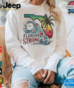 Womens Florida Strong Printed V Neck T Shirt