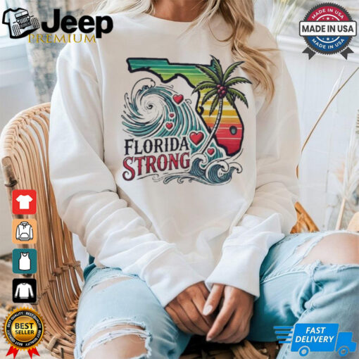 Womens Florida Strong Printed V Neck T Shirt