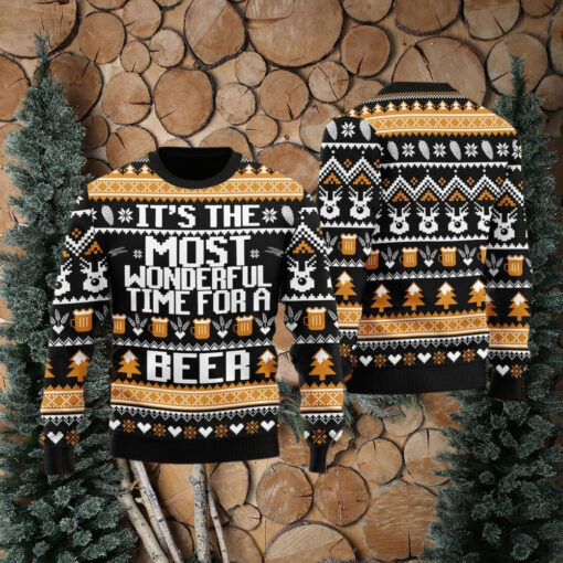 Wonderful Time Beer Ugly Christmas Sweater, Wonderful Time Beer Xmas Sweatshirt