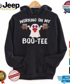 Working on my boo tee gym Halloween shirt