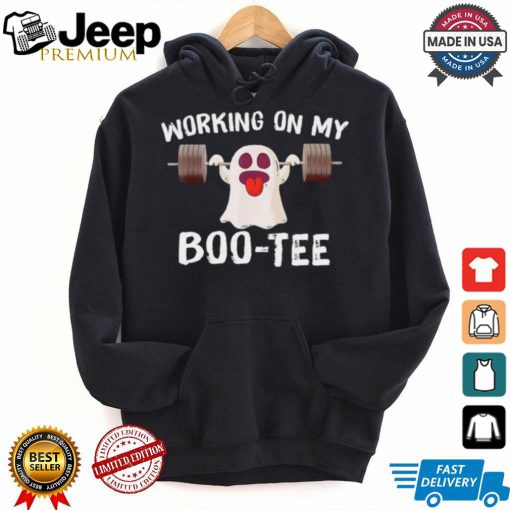 Working on my boo tee gym Halloween shirt