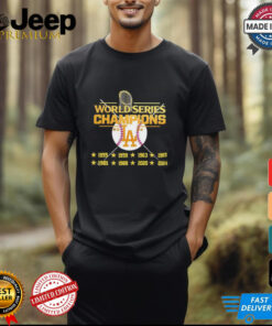 World Series Champions Los Angeles Dodgers 1955 1959 1963 1965 1981 1988 2020 2024 shirt