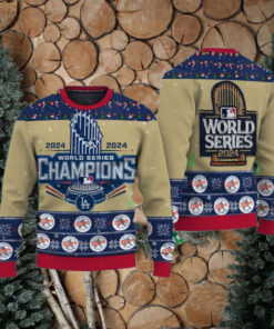 World Series Champions Ugly Sweater Shirt, 2024 LA Dodgers World Series Champions Ugly Sweater