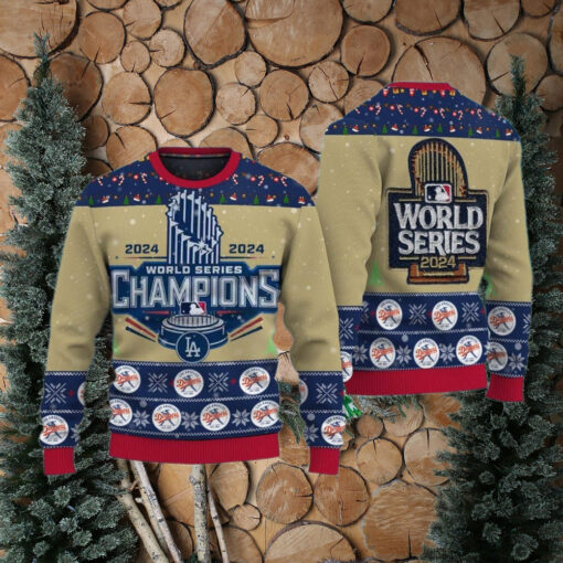 World Series Champions Ugly Sweater Shirt, 2024 LA Dodgers World Series Champions Ugly Sweater