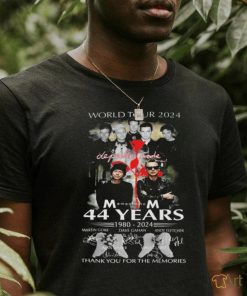 World Tour 2024 Depeche Mode Memento Mori 44 Years 1980 – 2024 Thank You For The Memories Signatures T shirt