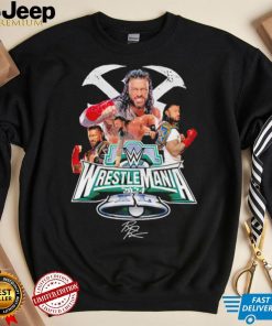 WrestleMania 2024 Roman Reigns professional wrestler signature shirt