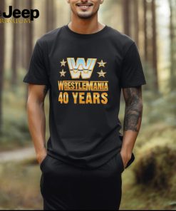 Wrestlemania 40 Over The Years Black shirt