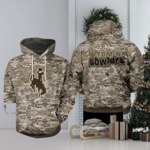 Wyoming Cowboys NCAA Camo Veteran Awesome 3D Hoodie