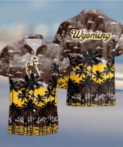 Wyoming Cowboys Palms Tree Hawaiian Shirt