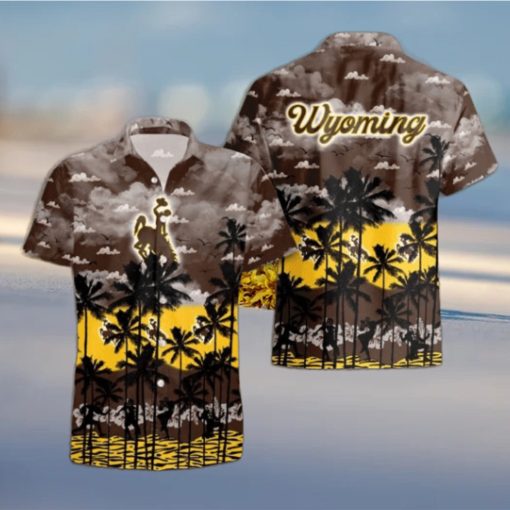 Wyoming Cowboys Palms Tree Hawaiian Shirt