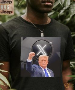 X Twitter and Donald Trump shirt