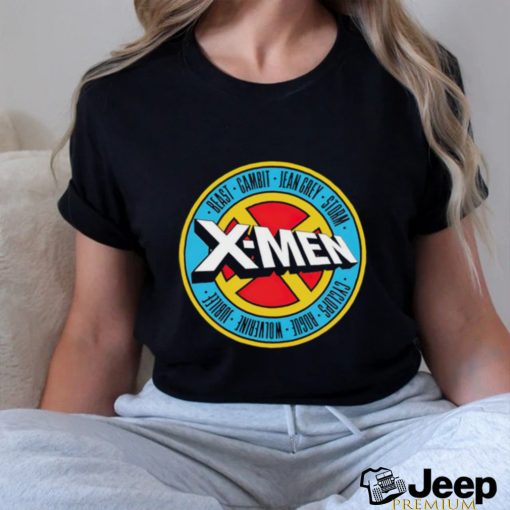 X men Beast Gambit Jean Grey Storm logo shirt