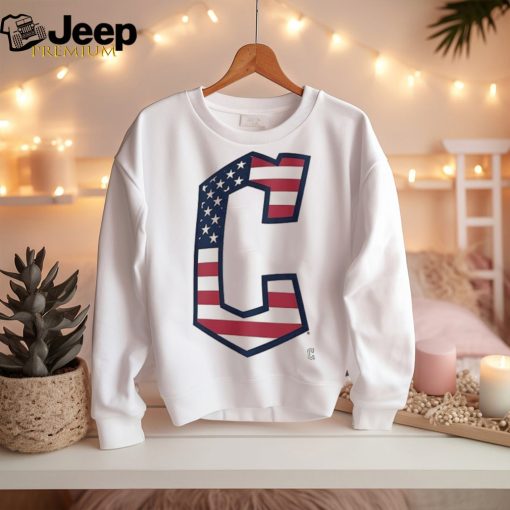 Cleveland Guardians C logo x Flag of the United States shirt