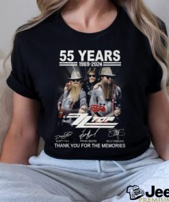 55 Years 1969 2024 Zz Top Thank You For The Memories T Shirt