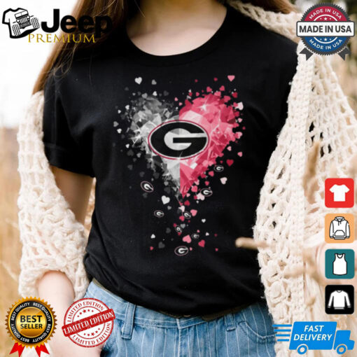 Georgia Bulldogs Crystal Heart Shirt