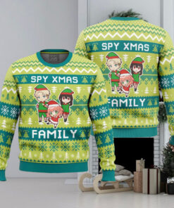 Xmas Family Spy X Family Best Xmas Knitted Ugly Christmas Sweater Gift For Family 2024