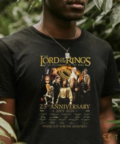 The Lord Of The Rings The Fellowship Of The Ring 25th Anniversary 2001 2026 Thank You For The Memories T Shirt