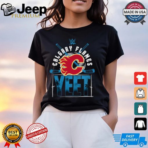 YEET Calgary Flames Hockey logo shirt