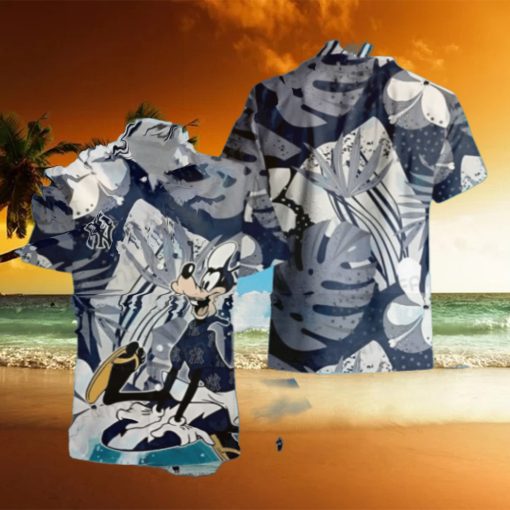 Yankees Hawaiian Shirt Goofy Surfing New York Yankees Gift