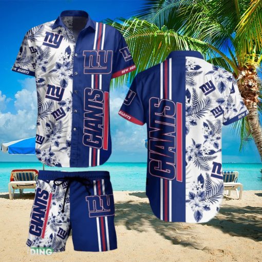 York Giants NFL Tropical Pattern Hawaiian Shirt And Short For Best Fans Gift New Trending Beach Holiday