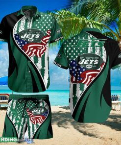 York Jets NFL Vintage US Flag Graphic Hawaiian Shirt And Short For Best Fans Gift New Trending Beach Holiday