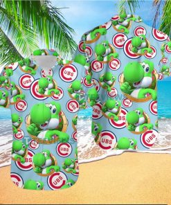 Yoshi Mario Chicago Cubs Light Bue Famous Hawaiian Shirts