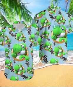 Yoshi Mario Chicago White Sox Light Bue Hawaiian Shirt Outfit Men