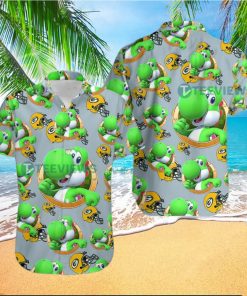 Yoshi Mario Green Bay Packers Nfl Grey Vintage Aloha Shirts