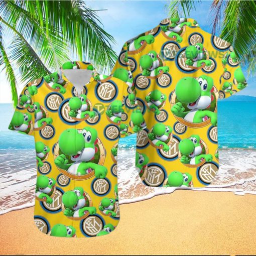 Yoshi Mario Inter Milan Team Aloha Print Shirt