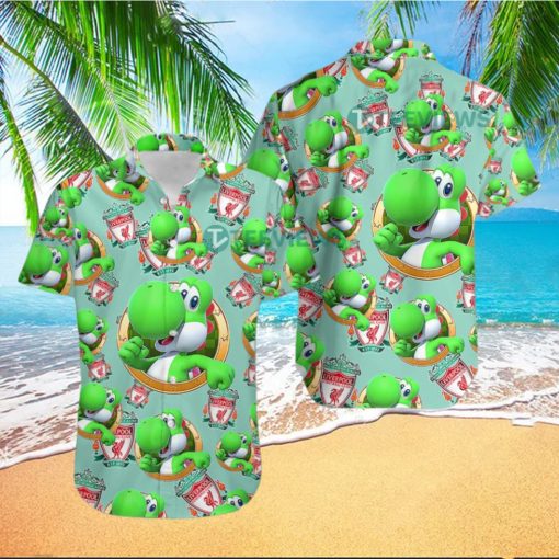 Yoshi Mario Liverpool Fc 90S Hawaiian Shirt
